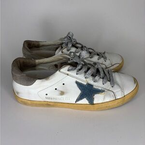 Golden goose superstar lace up sneakers women size 39 US 8 skateboarding Italy